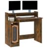 LED Desk in Smoked Oak - Contemporary Design | HipoMarket