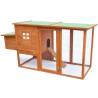 Outdoor Chicken Cage Hen House with 1 Egg Cage Wood Colour brass 