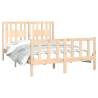 Solid Wood Pine Bed Frame with Headboard - 120x200 cm