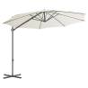 Cantilever Umbrella with Steel Pole Sand 300 cm - Stylish Shade