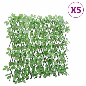 Expandable Artificial Ivy Trellis - 5 pcs Green (180x65 cm)