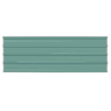 Galvanised Steel Roof Panels - 12 Pcs Green | HipoMarket