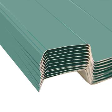 Galvanised Steel Roof Panels - 12 Pcs Green | HipoMarket