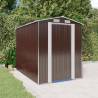 Garden Shed Dark Brown 192x274x223 cm Galvanised Steel Colour dark brown Size 192 x 274 x 223 cm Quantity in Package 1 