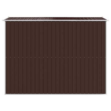 Durable Dark Brown Garden Shed - Spacious Outdoor Storage