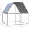 Spacious Chicken Cage 2x2x2m - Galvanised Steel Silver & Grey