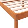 Wax Brown Single Bed Frame – Solid Pine, 90x190 cm