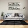 Shaggy Rug PAMPLONA High Pile Modern Black 160x160 cm Colour black Size 160 x 160 cm 