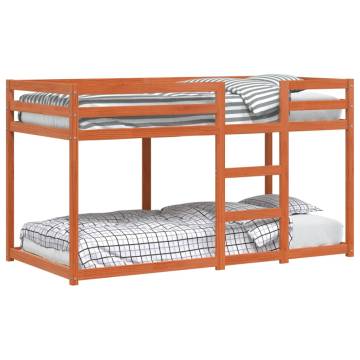 Bunk Bed Wax Brown 90x190 cm | Solid Wood Pine | Hipomarket