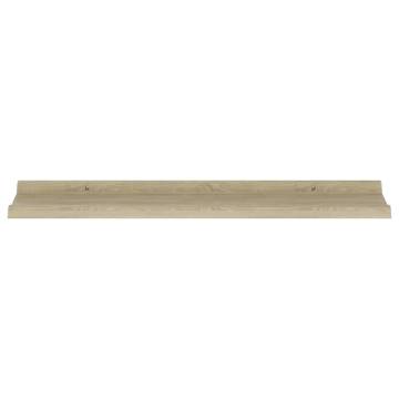 4 Pcs Wall Shelves - Sonoma Oak 80x9x3 cm for Stylish Storage