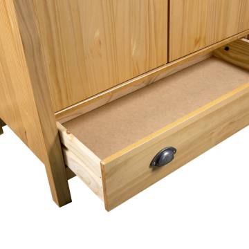 3-Door Wardrobe Hill - Solid Pine Wood | HipoMarket