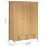 3-Door Wardrobe Hill - Solid Pine Wood | HipoMarket