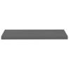 Floating Wall Shelves - High Gloss Grey | 2 pcs | Hipomarket