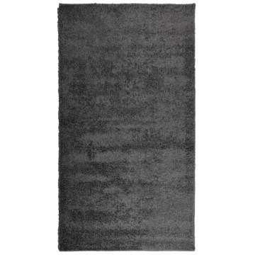 Shaggy Rug High Pile Modern Anthracite 60x110 cm - Hipomarket