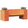 Planter Bench Wax Brown - Solid Wood Pine 167.5x60x65 cm