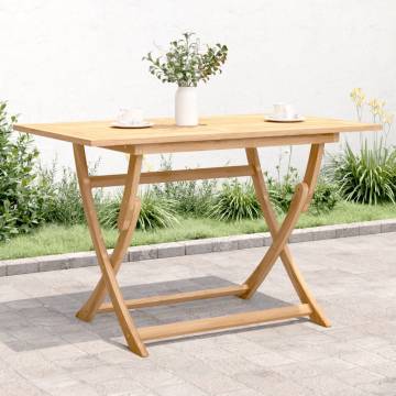 Folding Garden Table 120x70 cm - Solid Acacia Wood