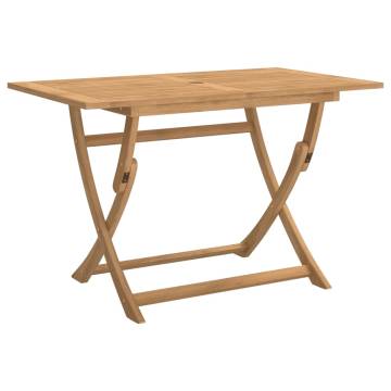 Folding Garden Table 120x70 cm - Solid Acacia Wood