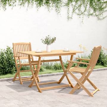 Folding Garden Table 120x70 cm - Solid Acacia Wood