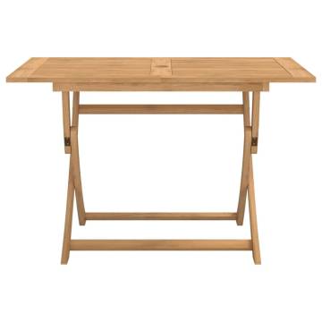 Folding Garden Table 120x70 cm - Solid Acacia Wood