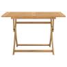 Folding Garden Table 120x70 cm - Solid Acacia Wood