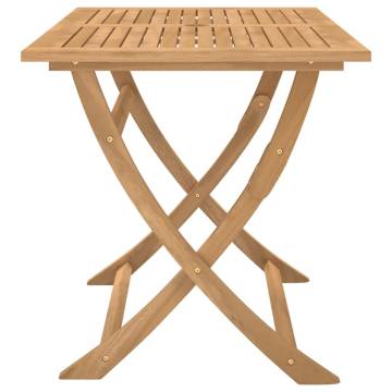 Folding Garden Table 120x70 cm - Solid Acacia Wood