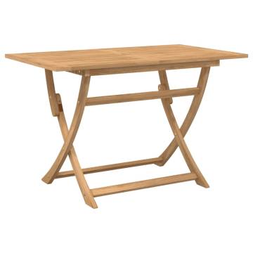 Folding Garden Table 120x70 cm - Solid Acacia Wood