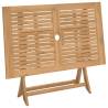 Folding Garden Table 120x70 cm - Solid Acacia Wood