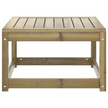 Garden Footstool Impregnated Wood Pine - Stylish Outdoor Seating