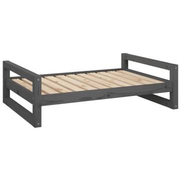 Dog Bed Grey | Solid Pine Wood 95.5x65.5x28 cm | Hipo Market