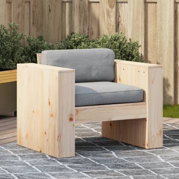 Solid Wood Pine Garden Sofa - 79x60x62 cm | Hipo Market