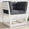 Garden Sofa Armrest with Cushions White Solid Wood Pine Colour white Size with cushions Quantity in Package 1 