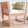 Garden Sofa Armrest with Cushions - Solid Wood Douglas