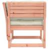 Garden Sofa Armrest with Cushions - Solid Wood Douglas