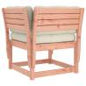 Garden Sofa Armrest with Cushions - Solid Wood Douglas