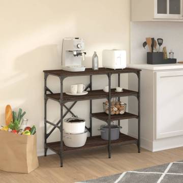 Baker's Rack Brown Oak 90x40x84 cm | Stylish Kitchen Storage