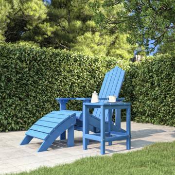 Aqua Blue Garden Adirondack Table - Durable & Stylish