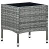 Garden Table Grey 40x40x45 cm Poly Rattan Colour grey Quantity in Package 1 