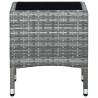 Grey Garden Table - 40x40x45 cm Poly Rattan | HipoMarket