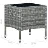 Grey Garden Table - 40x40x45 cm Poly Rattan | HipoMarket