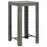 Garden Bar Table Grey 60.5x60.5x110.5 cm Poly Rattan Colour grey Size 60.5 x 60.5 x 110.5 cm Quantity in Package 1 