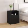 Bedside Cabinet Black 50x36x60 cm Engineered Wood Colour black Quantity in Package 1 