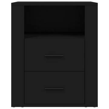 Trendy Black Bedside Cabinet 50x36x60 cm | Hipomarket