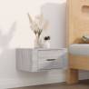 Elegant Wall-mounted Bedside Cabinets - Grey Sonoma 50x36 cm