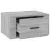 Elegant Wall-mounted Bedside Cabinets - Grey Sonoma 50x36 cm