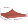 Party Tent Roof 3x3m Terracotta - Durable Outdoor Cover