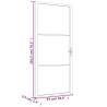 Modern White Interior Door 93x201.5 cm with ESG Glass & Aluminium