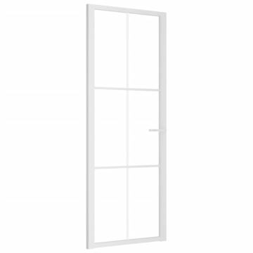 Interior Door 76x201.5 cm - White ESG Glass & Aluminium