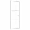 Interior Door 76x201.5 cm - White ESG Glass & Aluminium