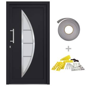 Front Door Anthracite 98x190 cm - Elegant & Secure Design