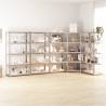 5-Layer Shelves 5 pcs Silver Steel&Engineered Wood Colour silver Size 90 x 90 x 200 cm Quantity in Package 1 Amount 5 